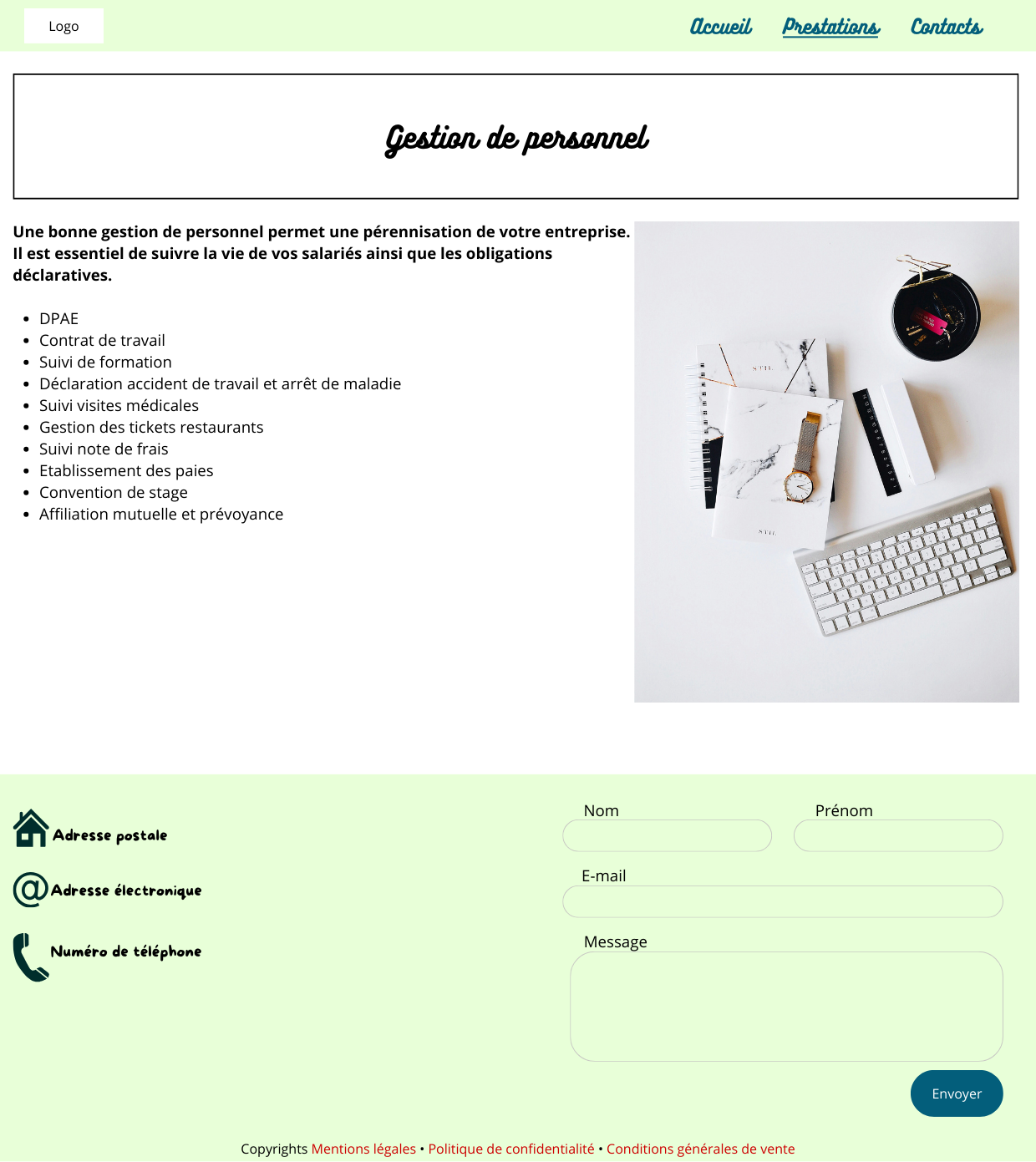 Page gestion RH